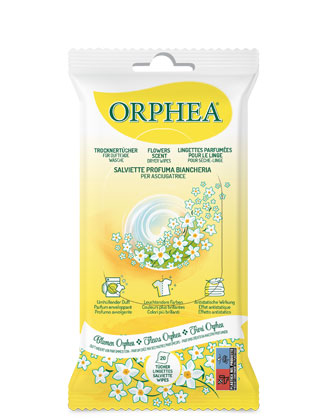 Orphea® salvalana: Salviette profuma biancheria per asciugatrice al profumo di Fiori